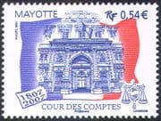 Mayotte 2007 Court of Auditors 200th Anniversary/ Building/ Flag/ Scales 1v (n42716)