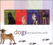 Mayreau (St Vincent) 2010 Dogs/ Animals/ Pets/ Chihuahua/ Terrier/ Newfoundland 4v m/s (b3709q)