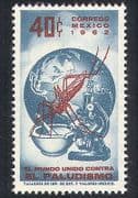 Mexico 1962 Medical/ Health/ Malaria/ Mosquito/ Insects/ Microscope/ Map 1v (n39809)