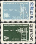 Mexico 1965 ITU-UIT/ Radio/ Tower/ Aerial/ Telecomms/ Communications 2v set (n28125a)