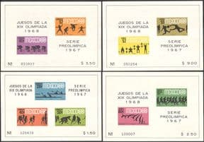 Mexico 1967 Olympic Games/ Olympics/ Sports/ Cycling/ Basketball/ Football/ Soccer 4 x m/s (n41277)