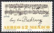 Mexico 1970 Ludwig von Beethoven/ Composers/ People/ Music/ Musicians/ Musical Score 1v (n42891)