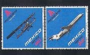 Mexico 1974 Aircraft / Planes / Aviation / Transport / Commerce / Business 2v set (n34034)