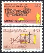 Mexico 1978 Planes / Wright Brothers / Flight / Aircraft / Aviation / Transport 2v n25813