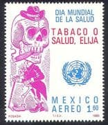 Mexico 1980 Health/ Medical/ Anti-Smoking / Welfare / Skull / Skeleton / UN 1v (n25938)