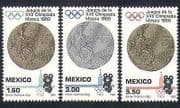 Mexico 1980 Olympic Games / Olympics / Sports / Medals / Bear / Animation 3v set (n34241)