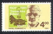 Mexico 1981 Edison / Inventors / Inventions / Gramophone / Music / People 1v (n39934)