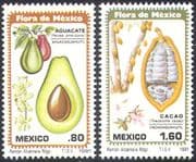 Mexico 1981 Flowers/ Fruit/ Plants/ Flora/ Cocoa/ Avocado/ Food/ Nature 2v set (n24969)