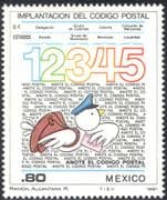 Mexico 1981 Postcodes/ Pigeon/ Letters/ Post/ Mail/ Animation/ Birds 1v (n42905)