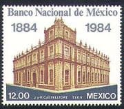 Mexico 1984 Bank / Money / Commerce / Business / Buildings / Architecture 1v (n34076)
