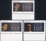 Mexico 2004 Mexican Writers/ Writing/ Books/ Literature/ Novo/ Owen/ Gorostiza 3v set (n46576)