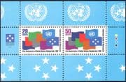 Micronesia 1992 1st Anniversary of UN Membership/ United Nations/ Flags/ Animation 2v m/s (s1783)