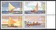 Micronesia 1993 Canoes / Boats / Transport / Sailing / Sail / Nautical 4v blk (n39917)