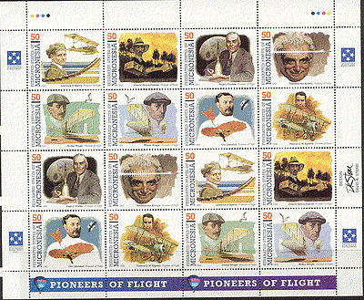 Micronesia 1993 Flight / Space / Bird / Gyro 16v sht s1756