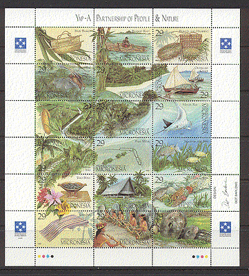 Micronesia 1993 Nature  /  Boat  /  Fish  /  Bat 18v sht (s1716)