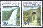 Micronesia 1993 Waterfall / Well / Water / Falls / Buildings / Tourism 2v set ref:s1649