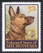 Micronesia 1996 Police Dog Reza / Dogs / Working Animals / Nature / Law / Order 1v (s926)