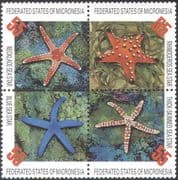 Micronesia 1996 Star Fish/ Marine Animals/ Nature/ Wildlife/ Conservation/ Environment 4v s-t blk (s755)