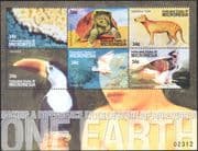 Micronesia 2001  One Earth/ Turtle/ Toucan/ Coral Reef/ Raptors/ Birds/ Nature  6v m/s  (b125)