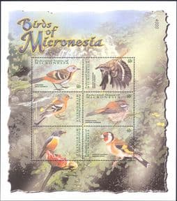 Micronesia 2001 Treecreeper/ Goldfinch/ Birds/ Nature / Wildlife  6v sht  (b5069c)