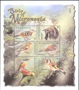 Micronesia 2001 Treecreeper/ Goldfinch/ Birds/ Nature / Wildlife 6v sht (b5069c)