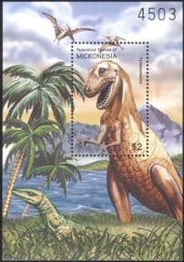 Micronesia 2001 Tyrannosaurus Rex/ Dinosaurs/ Prehistoric Animals/ Nature/ Wildlife 1v m/s (n44780)