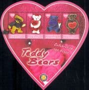 Micronesia 2002 Teddy Bears/ Hearts/ Greetings/ Love/ Teddies/ Toys 4v m/s (s5456h)