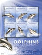 Micronesia 2009 Dolphins/ Marine Animals/ Wildlife/ Nature 6v m/s (b2428n)