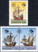 Moldova 1992 Columbus/ Sailing Ships/ Transport/ Explorer/ Nautical 3v se t (md1059)