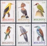 Moldova 1992 Woodpecker/ Cuckoo/ Hoopoe/ Swift/ Oriole/ Birds/ Nature/ Wildlife 6v set (n37838a)