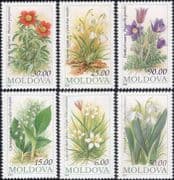Moldova 1993 Snowdrops/ Peony/ Pasque Flower/ Tulip/ Flowers/ Plants/ Nature 6v set (n33989a)
