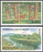Moldova 1999 Europa/ National Parks/ Deer/Stork/ River/ Birds/ Animals/ Forest/ Nature 2v set b3031h