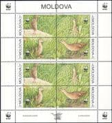 Moldova 2001 WWF/ Corncrake/ Birds/ Nature/ Wildlife/ Conservation 8v sht (b8708a)