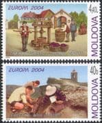 Moldova 2004 Europa/ Holidays/ Tourism/ Grapes/ Plants/ Nature/ Wine 2v set (n44954)
