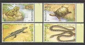 Moldova 2005 Reptiles  /  Toad  /  Turtle  /  Snake 4v set (n15250)