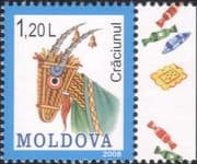 Moldova 2008 Christmas/ Greetings/ Goat/ Animals/ Toys 1v (md1013)