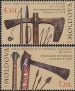 Moldova 2009 Ancient Weapons/ Axe/ Arrows/ Spear/ Military/ War/ History/ Archery 2v set (md1005)