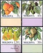 Moldova 2009 Pears/ Apricots/ Walnuts/ Fruit/ Nuts/ Plants/ Nature/ Food 4v set (md1019)