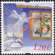 Moldova 2010 Christmas/ Greetings/ Angel/ Gift/ Child/ Houses/ Tree 1v (n44960)