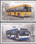 Moldova 2013 Trolley Bus/ Coach/ Public Transport/ Motoring/ Motors 2v set (md1027)