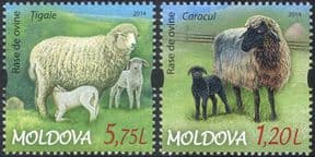 Moldova 2014 Sheep Breeds/ Farming/ Nature/ Wool/ Clothes/ Animals 2v set (n43930)