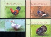 Moldova 2018 Chicken/ Turkey/ Geese/ Duck/ Poultry/ Birds/ Nature 4v set (md1022)