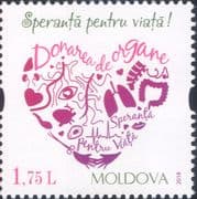 Moldova 2018 Organ Donors/ Blood/ Heart/ Medical/ Health/ Welfare 1v (md1054)