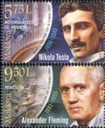 Moldova 2018 Tesla/ Electricity/ Fleming/ Medicine/ Medical/ People/ Science 2v set (md1010a)