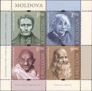 Moldova 2019 Einstein/ da Vinci/ Gandhi/ Braille/ Science/ People 4v m/s (md1061)