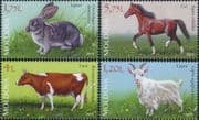Moldova 2019 Farm Animals/ Rabbit/ Horse/ Cow/ Cattle/ Goat/ Nature/ Domesticated 4v set (md1046)
