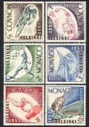 Monaco 1952 Olympic Games / Sports / Cycling / Basketball / Football 6v set (n38699)