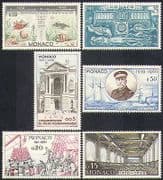 Monaco 1960 Sealife / Marine / Fish / Nature / Buildings / Royalty / Ships 6v set (n36639)
