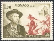 Monaco 1964 Frederic Mistral/ Poet/ Writer/ Nobel Prize/ Poetry/ Books/ Writing/ People 1v (n43731)