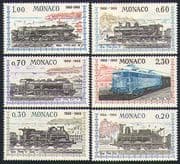 Monaco 1968 Transport / Railways / Steam Engines / Trains / Rail 6v set (n32629)